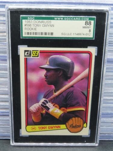 1983 Donruss Tony Gwynn Rookie Card Rc 598 Sgc 8 Ebay