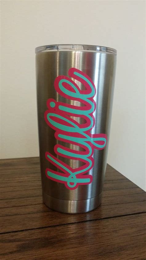 Yeti Rambler Decal For Women Personalized Initial Monogram