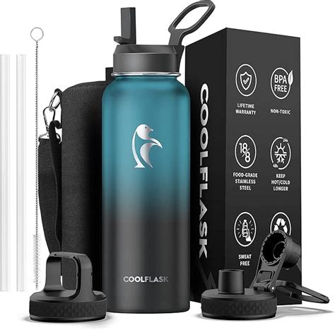 Amazon Water Bottle Oz Insulated With Straw Coolflask