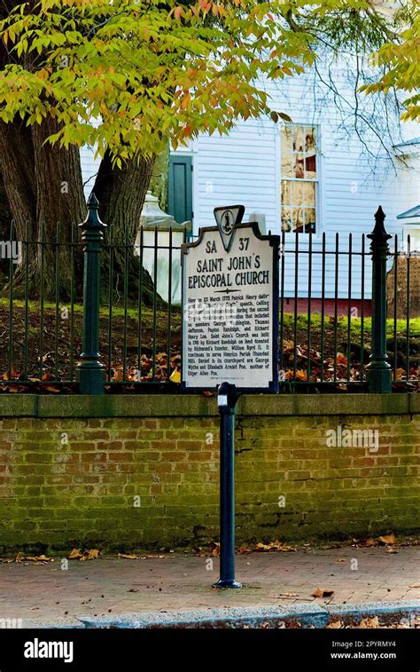 Historic St John S Episcopal Church In Richmond Virginia Is Where