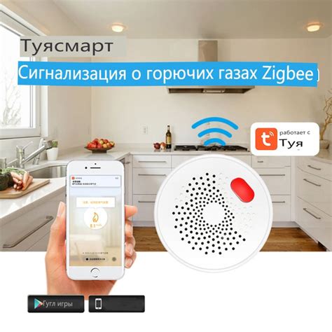 Умный Wi Fi детектор утечки газа c управлением с телефона