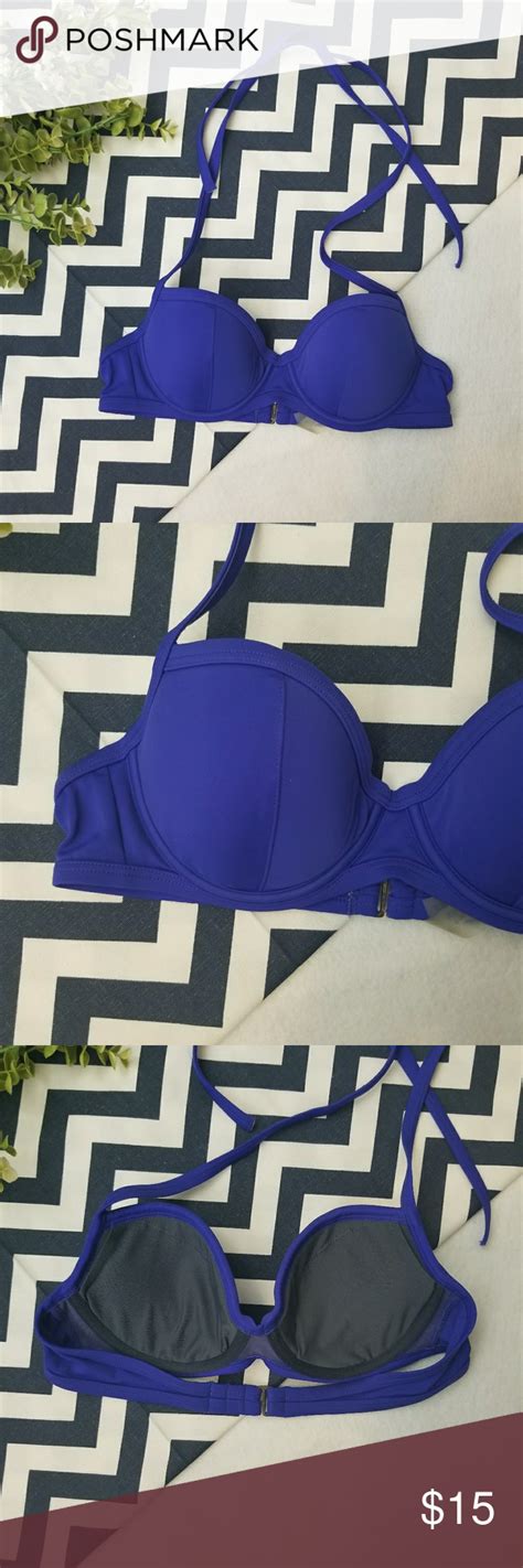 Victoria S Secret Blue Push Up Halter Bikini B Bikinis Halter