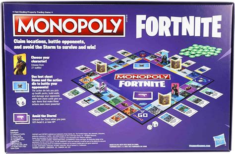 Monopoly: Fortnite Edition Board Game Inspired by Fortnite Video Game ...