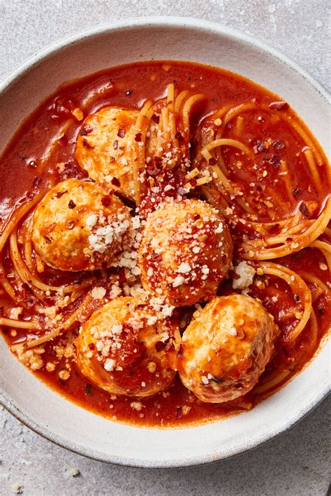 Spaghetti And Chicken Meatball Soup Recipe Artofit