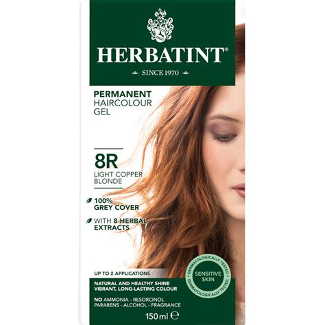 Herbatint Permanent Hair Colour Gel R Light Copper Blonde Ml Healthylife