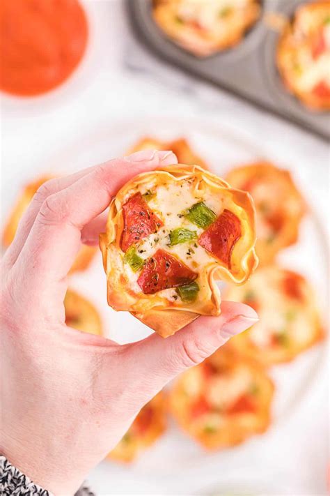 Pizza Wonton Cups Simply Stacie