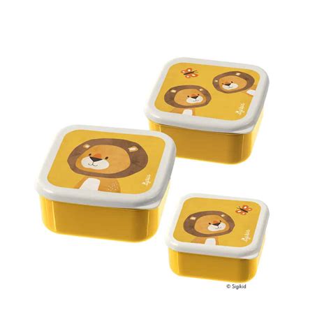 Sigikid Snack Boxen 3er Set Löwe Lunchboxen Zambomba