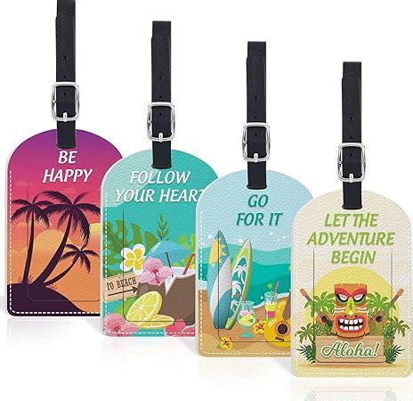 Amazon Hawaii Luggage Tags Pack Leather Aloha Luggage Tag Unique