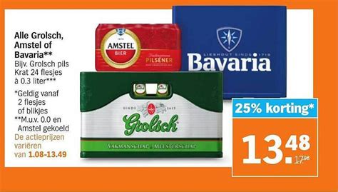 Alle Grolsch Amstel Of Bavaria Aanbieding Bij Albert Heijn