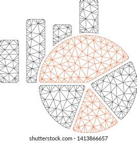 Mesh Charts Polygonal Icon Vector Illustration Vector De Stock Libre