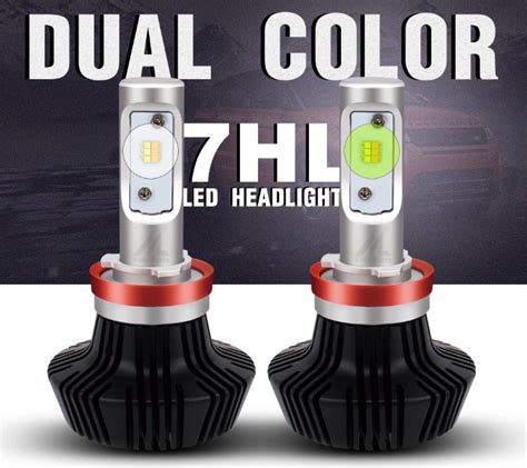 Options G Dual Colors Led Headlight W Lm Kit H