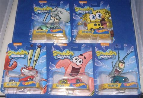 Nickelodeon Spongebob Squarepants Collectible Hot Wheels Set Of New