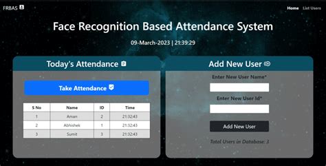 Face Recognition Based Attendance System Using Python With Source