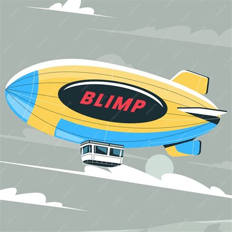 Free Vector | Flat design blimp illustration