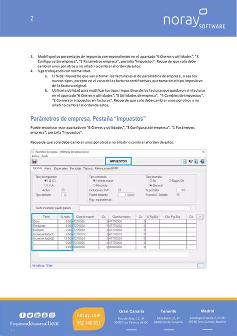 Noray Gestion Cambio Impositivo Igic Pdf