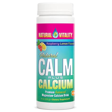 Natural Vitality, Natural Calm Plus Calcium, Raspberry-Lemon Flavor, 8 ...