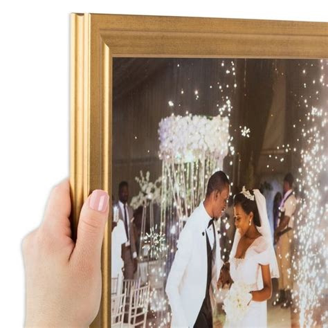 Arttoframes 16x20 Inch Muted Gold Glow Picture Frame This Gold Mdf Poster Frame Is Great For