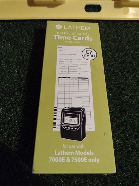 Lathem Time E Time Cards For Lathem E And E Time Clocks