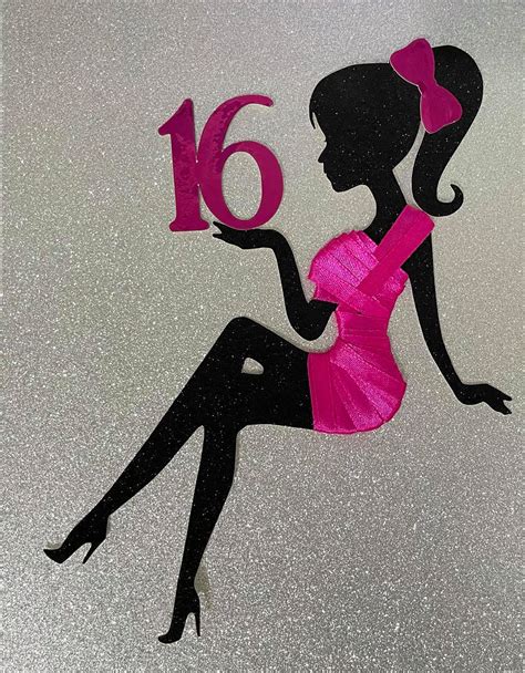 Birthday Girl Cake Topper Sitting Girl Womans Silhouette Hot Sex Picture