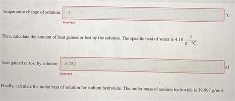 Use The Heat Of Solution Interactive To Calculate The Chegg