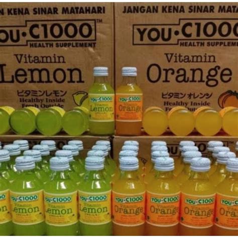 Jual Surabaya Youc1000 You C 1000 Botol Kaca 140ml Dus Karton Shopee