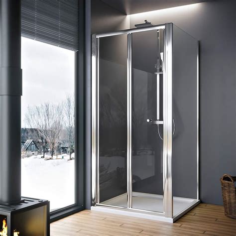 Elegant X Mm Bifold Shower Enclosure Screen Cubicle And Tray