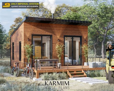 Cabin House Plans, 14x20, Modern Cottage Tiny Floor Plans ,1 Bedroom ...