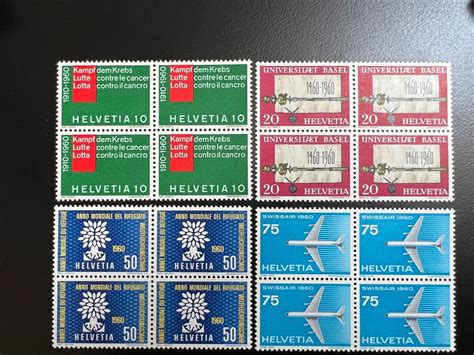 4 Blocs De 4 Timbres Neufs 1960 Selon Photo Kaufen Auf Ricardo