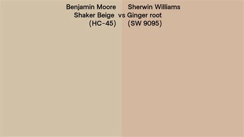 Benjamin Moore Shaker Beige HC 45 Vs Sherwin Williams Ginger Root SW