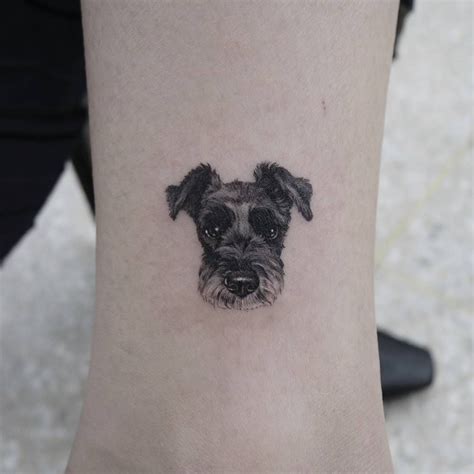 Schnauzer Summer Tattoo Dog Portrait Tattoo Dog Tattoos