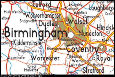 Map of West Midlands City Picture | United Kingdom Map Regional City ...