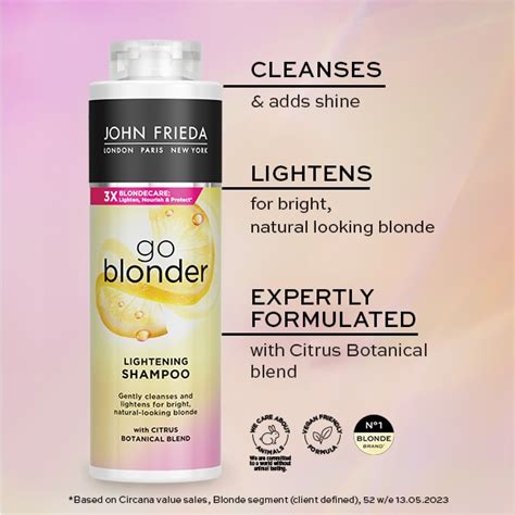 John Frieda Sheer Blonde Go Blonder Lightening Shampoo Ml Hair Superdrug
