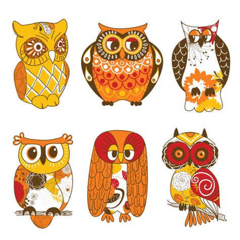 Colorful Owl Printable Clipart