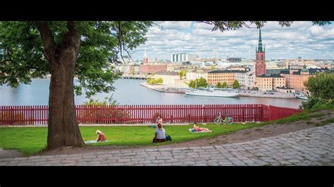 Sweden Stockholm Mariaberget Ivar Los Park Amazing Lookout Point