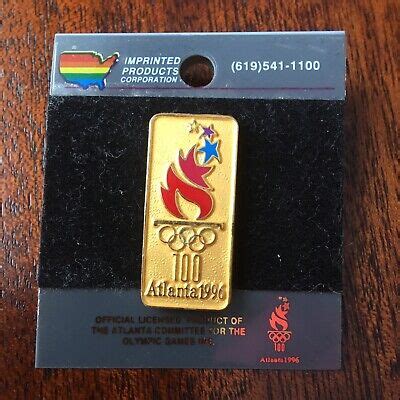 Atlanta Georgia Usa Summer Olympics Sport Olympic Torch Lapel