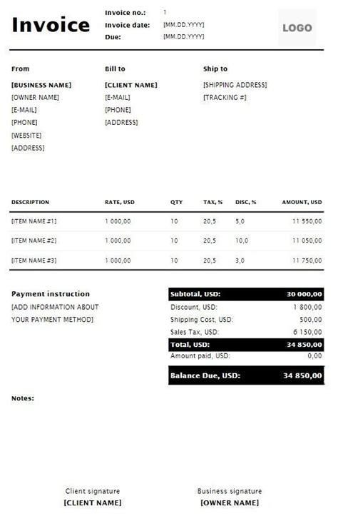 Free Law Firm Invoice Templates Word Excel Pdf