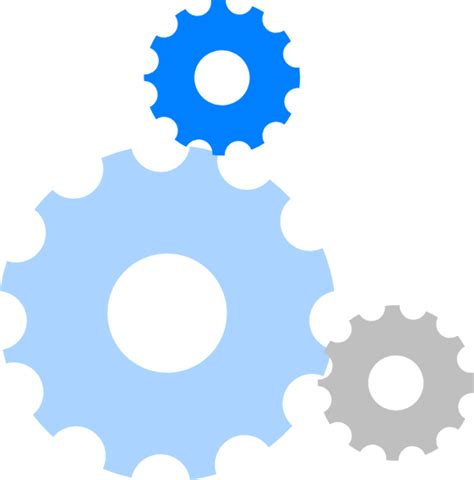 Download High Quality Gears Clipart Blue Transparent Png Images Art