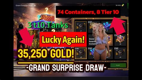 Wot Blitz Draw Container Opening Grand Surprise Lucky Crate Opening