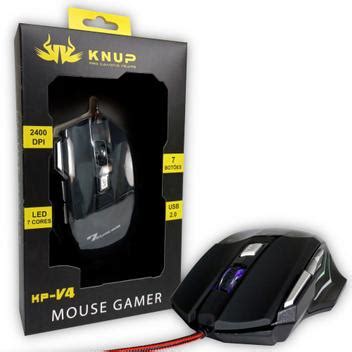 Mouse Gamer RGB Knup KP V4 2400 DPI 7 Botões Mouse Gamer Magazine Luiza