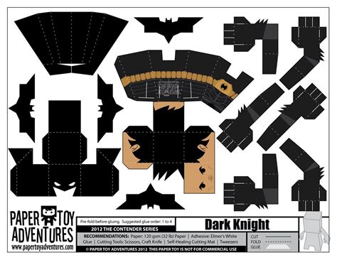 Papercraft Toy Batman Paper Craft Papercraft Batman Bonecos Printable