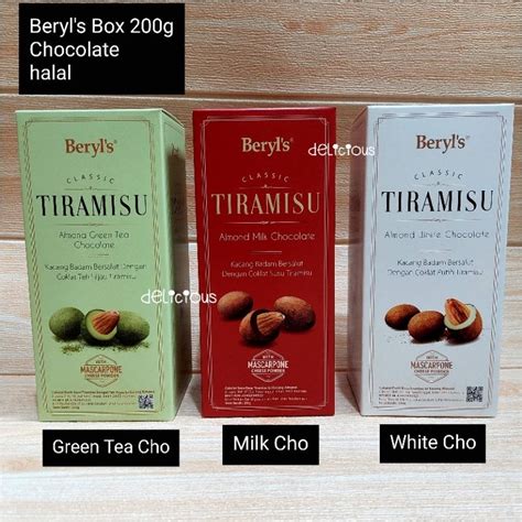 Jual Beryls Almond Tiramisu Chocolate 200g Box Coklat Halal Malaysia