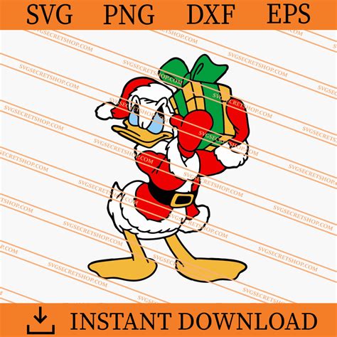 Donald Duck Christmas Svg Christmas Svg Donald Duck Svg Svg Secret Shop