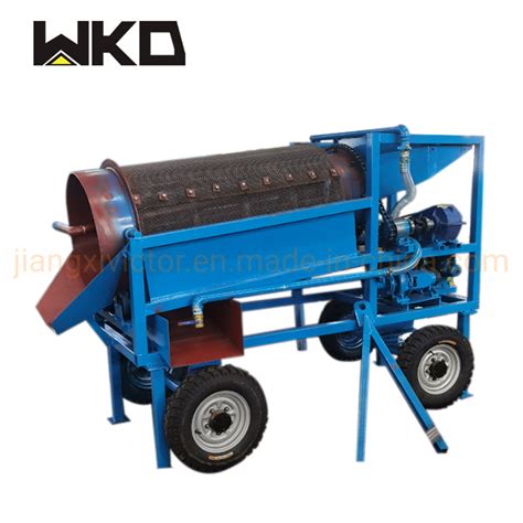 Mobile Rotary Trommel Screen For Alluvial Gold Washing Mobile Gold