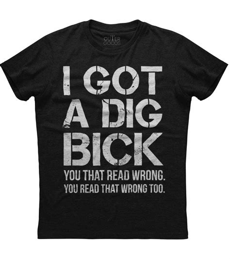 I Got A Dig Bick You That Read Wrong Mens New Patriotic Black T Shirt Ebay