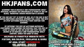 Hotkinkyjo Take Moster Size Dildo From Johnthomastoys In Her Ass Anal Fisting Prolapse