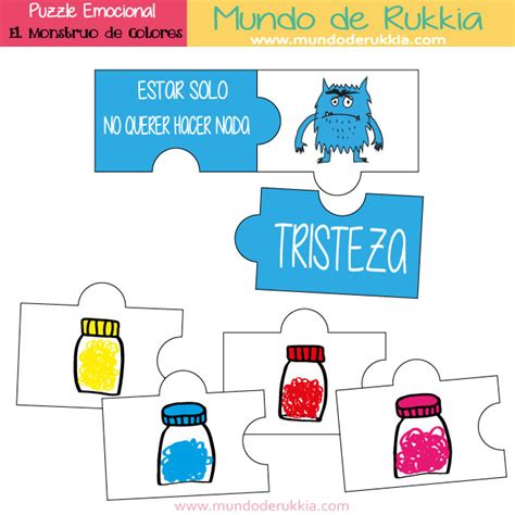 Puzzle Emocional Del Monstruo De Colores Mundo De Rukkia