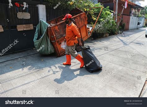 jakarta indonesia august   garbage stock photo