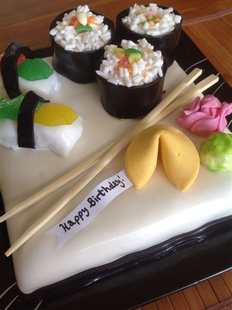 Sushi Birthday Cake Sushi Cake Sushi Cake Birthday Cupcake Cakes