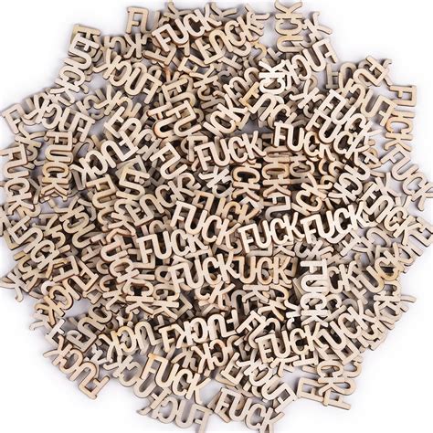 Amazon Wooden Fucks Pack DIY Mini Unfinished Wood Fuck Letters