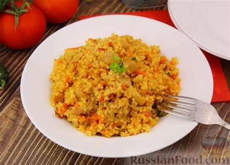 Рецепт: Булгур с курицей в мультиварке на RussianFood.com